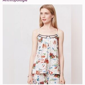Anthropologie Whimsical Printed Cami – Feminine Coquette Style, XS